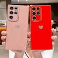 thumbnail image 5 of Compatible with Samsung Galaxy S23 Ultra 5g 6.8" Phone Case Luxury Plating Cute Love Heart Cover Full Camera Protection Soft Silicone Shockproof Bumper with Side Hearts Pattern (Pink), 5 of 11