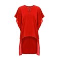 thumbnail image 5 of CEHVOM Chemisier Femme Uni Court devant Long Dos Fin Manches Longues Col en V, 5 of 5