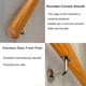thumbnail image 5 of Pasamanos de madera de 12 pulgadas Pasamanos de escalera antideslizante para ancianos Pasamanos de pino Kit completo Rieles de seguridad Montaje en pared Barandilla de escalera para el hogar, 5 of 5
