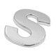 thumbnail image 1 of Pegatina 3D Decoración Metal Plateado S Letra Forma Exterior Auto Emblema, 1 of 1