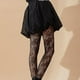 thumbnail image 5 of Medias de rejilla con estampado sexy para mujer - Medias con diseño de corazones - Talla única - Lencería elástica, 5 of 5