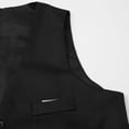 thumbnail image 7 of Asqwmvz Solid color casual business attire mens suit jacket Men’s Suit Slim 3 Piece Suit Business Wedding Party Jacket Vest & Pants Coat Black, 7 of 7