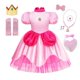 thumbnail image 3 of Vestido de princesa melocotón para niña, ropa de actuación de escenario para niños, Carnaval, fiesta de cumpleaños, Festival de revelación, disfraz de Cosplay, 3 of 5