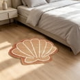 thumbnail image 4 of CaiYueKe Seashells Bathroom Rug, Bathroom Rugs, Ocean Decor Shell Bath Mat Gifts, Cute Seashell Shaped Bath Rugs for Sea Room Decor, Machine Washable & Non-Slip Bath Mat, 16x16 Inch, 4 of 7
