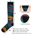thumbnail image 3 of FORMRS Womens Knee High Socks Casual Long Thick Travel Daily Wear, 1 Pair, Colorful Waves Pattern, 3 of 6