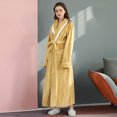 thumbnail image 4 of Gaexia Bath Robes For Women Extra Long Flannel Bathrobe for Cozy Nightgown with Deep Pockets Soft Fabric Elegant Kimono Style Home Wear, 4 of 5