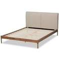thumbnail image 4 of Baxton Studio Aveneil Lit Plateforme Moderne Rembourré Grand en Beige, 4 of 8