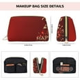 thumbnail image 5 of Naloa Happy New Year 2025 Leather Makeup Bag for Purse Travel, Portable Small Cosmetic Organizer for Women and Girls, Make up Bag with Zipper, 5 of 8