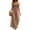 Khaki, variant on Women'S Tube Jumpsuits Boho Print Loose Sleeveless Smocked Rompers Wide Leg Long Slit Red M