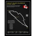 thumbnail image 2 of Rogan, Mark 19x24 Gold Ornate Wood Framed with Double Matting Museum Art Print Titled - Gilles Villeneuve Circuit BL, 2 of 4