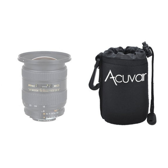 Acuvar Small Neoprene Soft Lens Pouch for Most Camera Models