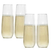 LeadingWare  Unbreakable Tritan 8 oz Champagne Flute - Stemless - Set of 4