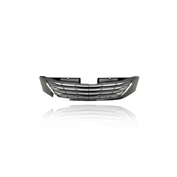 Grille - Compatible/Replacement for '11-14 Toyota Sienna XLE - Main Upper Chrome Frame, Silver Insert Without Cruise Sensor Hole - 5310108090