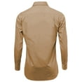 thumbnail image 3 of Men's Slim Fit Button Up Long Sleeve Solid Dress Shirt - Khaki - L (16-16.5) 32/33 sleeve, 3 of 5