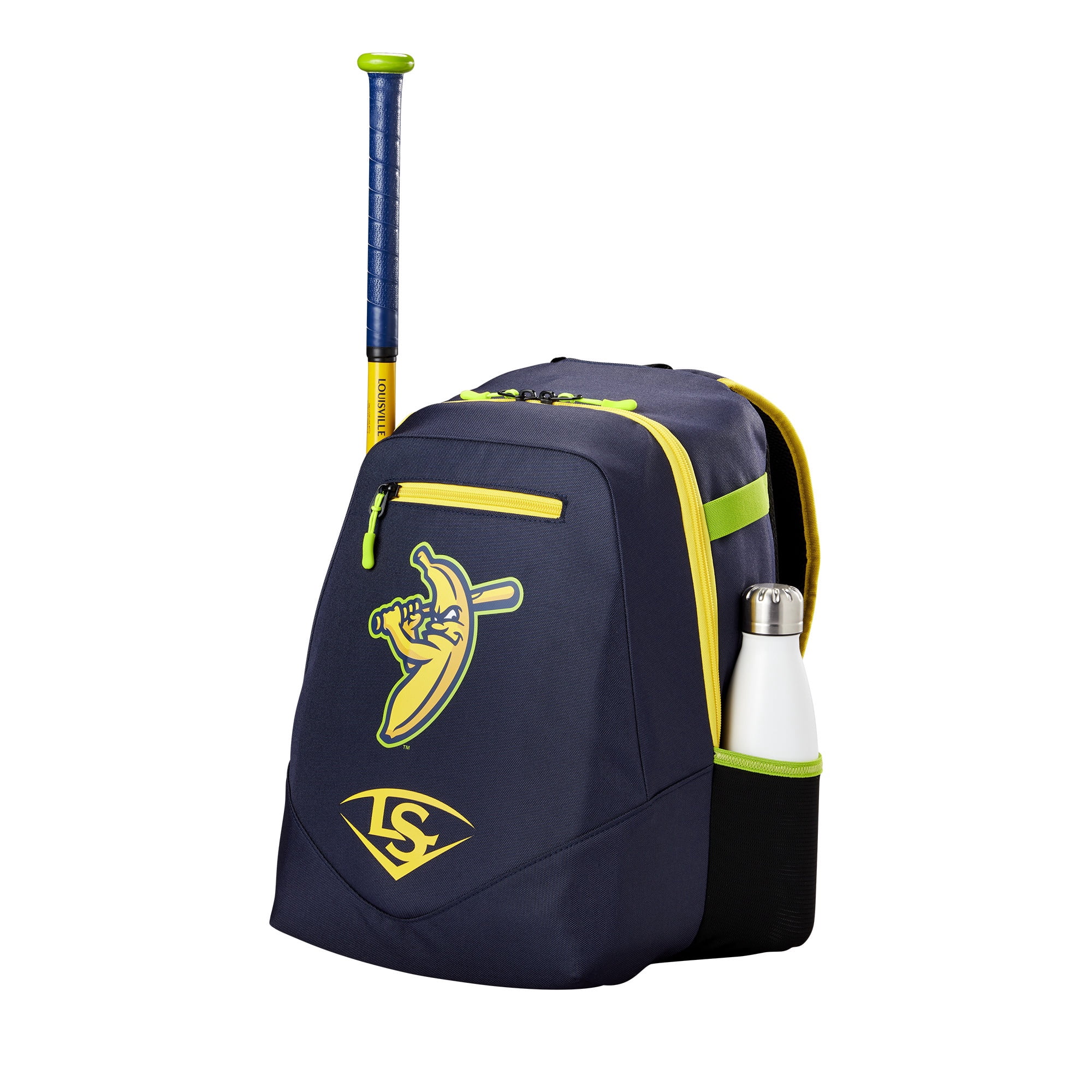Louisville Slugger Savannah Bananas Powerized Stick Baseball Bag - Yellow/Navy, Holds Up to 2 Bats