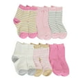 thumbnail image 5 of Touched by Nature Baby Girl Organic Cotton Socks, Girl Stripes, 0-6 Months, 5 of 6