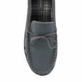 thumbnail image 2 of Dunlop - Mens Suede Leather Faux Fur Lined Moccasin Slippers with Memory Foam & Rubber Sole, 2 of 2