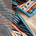 thumbnail image 3 of 127 x 152 cm (Colorful Stripes) Coral Fleece Blanket, Fluffy, Soft and Warm, Colorful Stripe Pattern, Travel Blanket, for Bedroom, Living Room, Office, 3 of 5