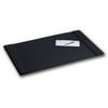 Black Leather 38 x 24 Side-Rail Desk Pad
