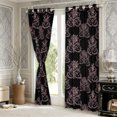thumbnail image 3 of Manfei Hippie Damask Blackout Curtains,Exotic Style Window Curtains Pack of 2 (38x45 Each), 3 of 5