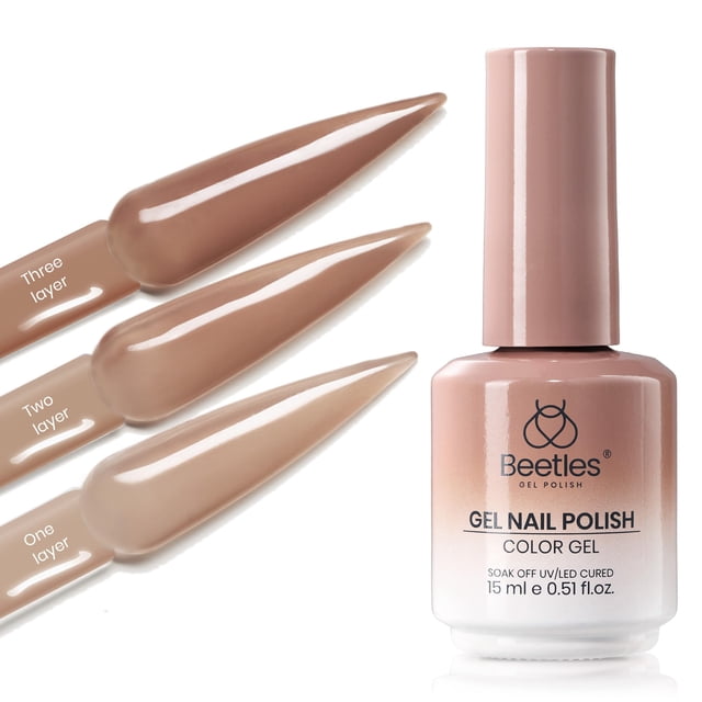 Esmalte de uñas Beetles, 15 ml, Brown Jelly Sheer UV Gel