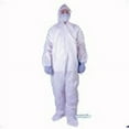 thumbnail image 2 of Premier 1 Polypropylene Disposable Coveralls, with Hood & Boots, Elastic Wrists, White, LG, 25/case, 2 of 2