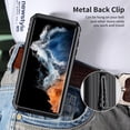 thumbnail image 3 of Compatible Metal Phone Case for Samsung Galaxy S22 Ultra, Military Heavy Duty Aluminum Ddustproof Shockproof with Kickstand Full Body Protective Galaxy S22 Ultra Case Cover, 3 of 8