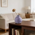 thumbnail image 4 of 1 Pc Round Mini Ceramic Vase Wide Mouth Small Vase for Dried Flowers Hydroponics Home Decor 7cm, Purple, 4 of 8