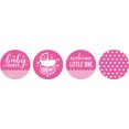 thumbnail image 2 of Darling Souvenir Candy 190 Pcs Baby Shower Theme Stickers DIY Chocolate Labels-Light Pink, 2 of 2
