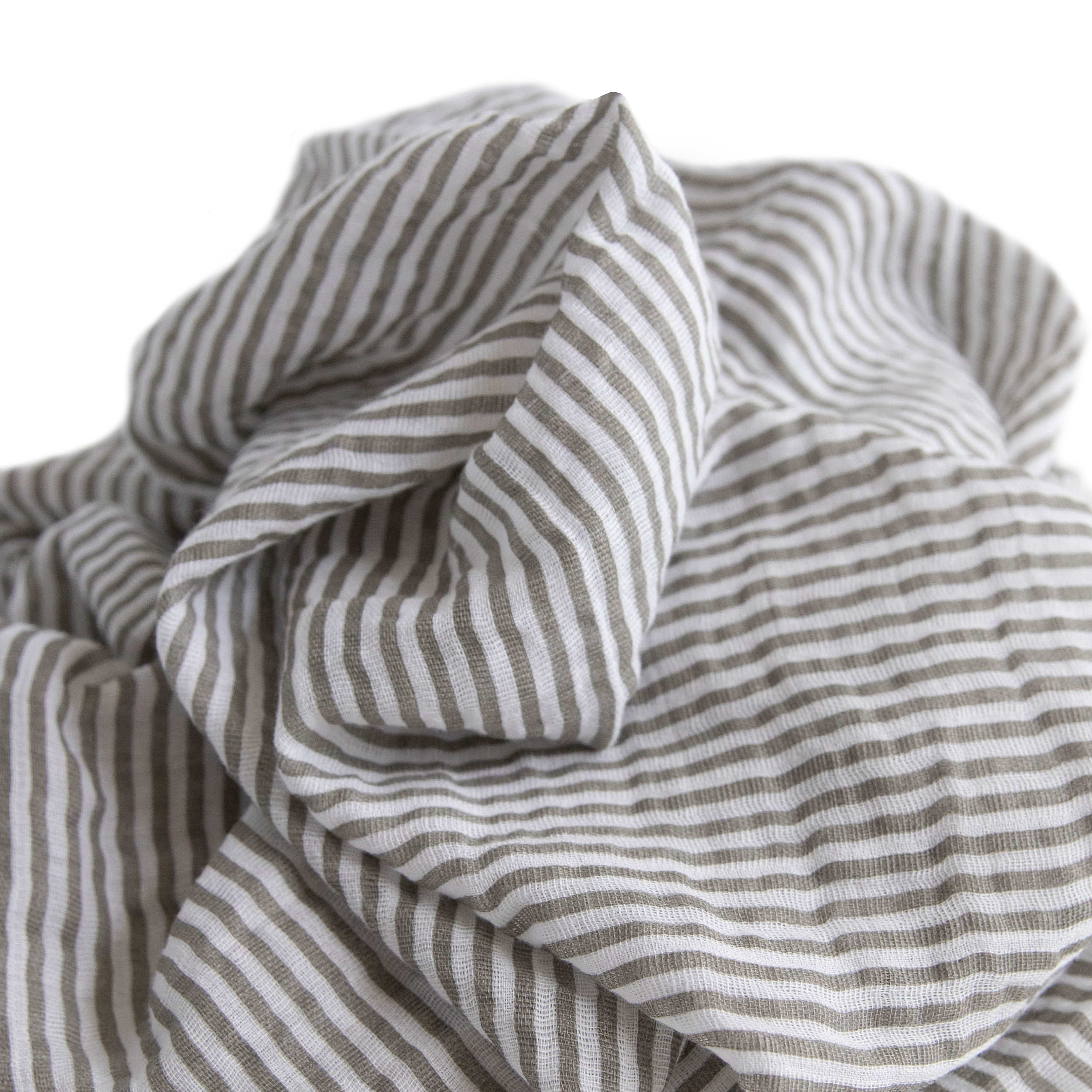 Little Unicorn Swaddle Blanket for Newborns, Toddler Muslin Blanket - Grey Stripe