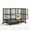 Black | 37.01"D, variant on EuKer Heavy Duty Dog Kennel, 42.52" Foldable Large Dog Crate Furniture with Lockable Wheels and Removable Tray for Small Medium Pets, Black
