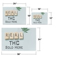 thumbnail image 3 of Real THC Vinyl Decal 5 Pack of 18 Inch x 24 Inch Weatherproof Heavy-Duty Adhesive Backing | Alternative Wellness, Herbal Products, Reliable Shops | Made in USA, 3 of 6