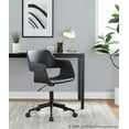 thumbnail image 2 of LumiSource Black Metal, Black PU Margarite Task Chair, 2 of 6