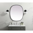 thumbnail image 2 of Elegant Decor Metal Frame Oval Mirror 30x36 Inch in Black, 2 of 3