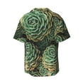 thumbnail image 2 of Gaeub Succulents Men's Lapel Short Sleeve Shirt, Relaxed Fit Shirt, Soft and Breathable for Outdoors Party Travel - Small, 2 of 7