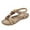 Beige, variant on JeashCHAT Womens Sandals Flats Comfortable Bohemian Beaded Dressy Summer Flat Casual Open Toe Elastic Ankle Strap Slip On Beach Sandals