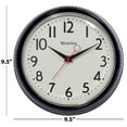 thumbnail image 5 of Westclox 9.5" Black Retro 1950s Convex Glass Lens Wall Clock, 5 of 6