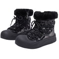 thumbnail image 4 of LYHao Fashion Autumn Children Girls Sports Shoes Flat Thick Bottom Non Slip Easy To Wear PU Upper Comfortable Boots ,Girls Boots Sizes 10.5 Black(4-4.5 Years), 4 of 6