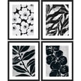 thumbnail image 2 of PixonSign Framed Wall Art Black & White Daisy Flower Plant Leaf Fruit Posters, Set of 4 Floral Botanical Canvas Prints, Nature Wilderness Wall Décor for Home Decor - 8"x10" Black, 2 of 5