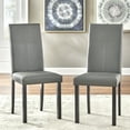 thumbnail image 2 of Simple Living Bettega Indoor Contemporary Parsons Dining Side Chair, Set of 2, Gray Faux Leather, 2 of 7