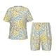 thumbnail image 1 of Fotbe Boho Pijama Estampada de 2 Piezas para Niños – Ropa de Dormir de Manga Corta Cómoda para Niños y Niñas, Camiseta y Shorts de Algodón-Large, 1 of 6