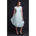 thumbnail image 3 of Bimba Robe d'Été Droite Sans Manches pour Femmes à Imprimé Teinture sur Nœuds Bleu Rayons, Longueur Genou - Grand, 3 of 6