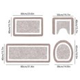 thumbnail image 3 of IMossad 4-Piece Bathroom Rug Set – Non-Slip Microfiber Mats with Lid Cover, U-Shaped Toilet & Shower Rugs, 3 of 7