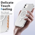 thumbnail image 2 of ELEHOLD Case for iPhone 12 Pro / 12 6.1", Shockproof Magnetic Matte Case with Wireless Charging Support,Clear, 2 of 6