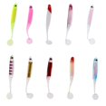thumbnail image 3 of jinwen 10Pcs Life-like Worm ing Lures Soft Crank Baits T-tail Tackle Lures, 3 of 8