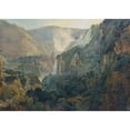 thumbnail image 2 of Friedrich von Nerly 24x18 Gold Ornate Framed and Double Matted Museum Art Print Titled - The Waterfalls of Terni (1834), 2 of 4