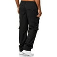 thumbnail image 6 of MLDRA Men's Cargo Pants Sweatpants Jogger Work Trousers Relaxed Fit Casual Lightweight Slacks with Multi Pockets Black, 6 of 7