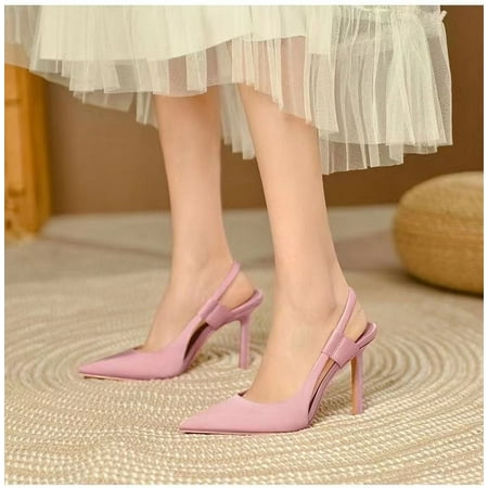 

Women s Close Pointed Toe High Stiletto Heels Pump Slingback Party Prom Dress Shoes for Women