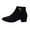Black 38, variant on jovati Ladies Fashion Casual Solid Color Pointed Toe Thick Heel Ankle Boots