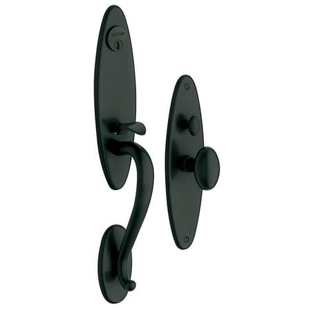 - Baldwin 6573190ENTR Satin Black Springfield Entrance Lock Trim